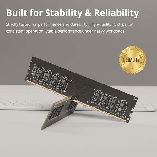 Timetec 32GB DDR4 3200MHz (or 2933MHz or 2666MHz) PC4-25600 Non-XMP CL22 1.2V Non-ECC Unbuffered 2Rx8 Dual Rank 288 Pin UDIMM Desktop PC Computer Memory RAM Module Upgrade - Image 4