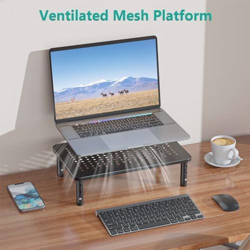 WALI Computer Monitor Stand for Desk, Adjustable Laptop Riser, up to 44 lbs - Image 4