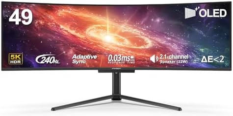 INNOCN 49" 5K2K 240Hz QD-OLED Curved Gaming Monitor, 0.03ms, USB C - 49Q1S by INNOCN