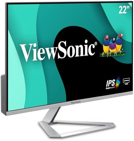 ViewSonic VX2276-SMHD 22 Inch 1080p Monitor, IPS Display with Ultra-Thin Bezels and Eye Care Technology for Home and Office Entertainment, DisplayPort, HDMI, and VGA Inputs by ViewSonicCorporation