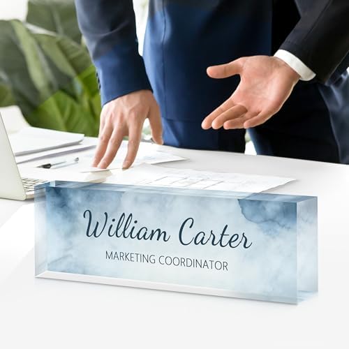 Custom Name Plate for Desk, Acrylic Desk Name Plate Personalized, Employee Appreciation Gifts, Office Desk Accessories for Woman Teacher Nurse, Coworker Gifts for Manager Assistant - Image 2
