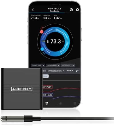 AC Infinity Temperature Humidity VPD Smart Hygrometer A1 w/ Bluetooth App by ACInfinity