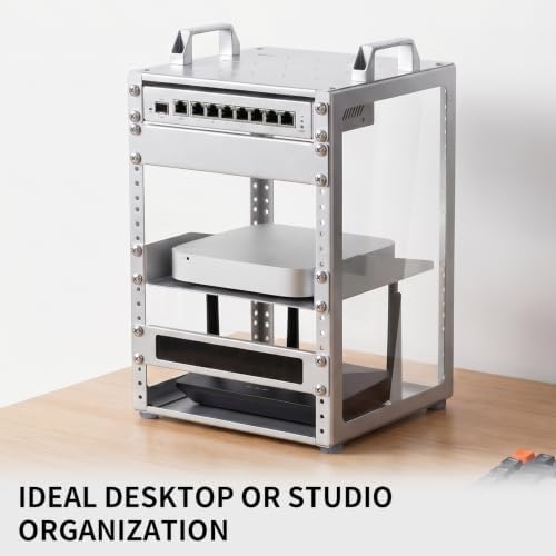 8U 10 Inch Network Rack, 9.45 Inch Deep Desktop Mini Stackable Server Rack - Image 6