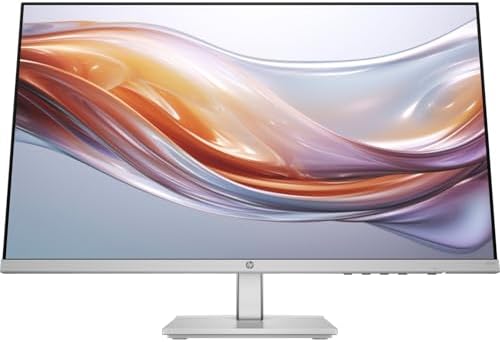 HP Series 5 23.8 Inch FHD Height Adjust Desktop Monitor 524sh 100Hz IPS Anti-Glare Eye Ease 5ms 300 nits HDMI Port Energy Star Certified for Computer PC, Silver 94C19AA (Renewed) by Amazon+Renewed