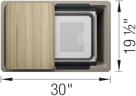 BLANCO Inteos SILGRANIT 30" Single Bowl Workstation Kitchen Sink Truffle - Image 5