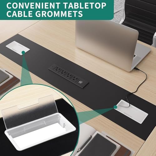 DWVO 70.8" Boat Shaped Conference Table, 6FT Meeting Table, Light Wood - Image 5