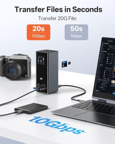 Selore Laptop Docking Station 3 Monitors Triple 4K Display 3 HDMI 2 DP - Image 6