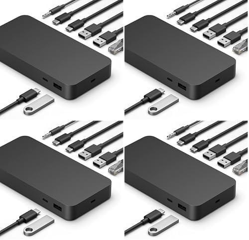 Microsoft Surface Thunderbolt 4 Docking Station - Black (T8H-00001) (Pack of 4) by Unknown