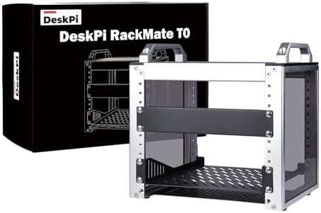 GeeekPi 4U Server Cabinet, 10 inch Mini Server Rack for Network, Servers, Audio, and Video Equipment, DeskPi RackMate T0 Rackmount, 7.87 inch Depth by GeeekPi