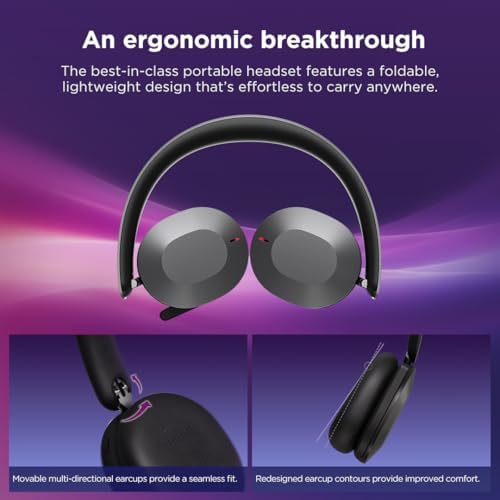Lenovo ThinkPad Dual Mode Wireless ANC Foldable Headset 8550 (Aura Edition) – Sound by Bose, AI Noise Cancelling Mic, Microsoft Teams Certified, Bluetooth 5.3, USB-C Receiver, Grey - Image 5