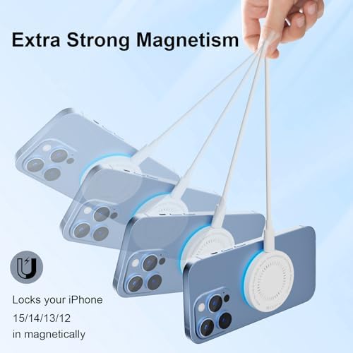 Magnetic Charger 3 Pack 15W Magnetic Wireless Charger Fast Charging Pad Compatible with iPhone 17/16/15/14/13/12 Series & AirPods 4/3/2/Pro Charging Pad with Dual Ports - Image 5