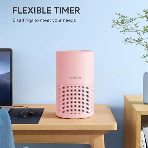 Air Purifiers for Bedroom, FULMINARE H13 True HEPA Filter (Pink) - Image 3