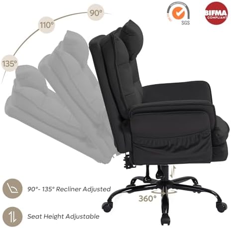 Bestier Criss Cross Chair with Flip-Up Armrests and Headrest, Black Velvet - Image 6