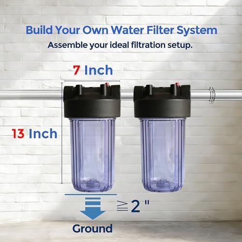WH-C10HD 10" x 4.5" Whole House Water Filter Housing, Clear - Image 6
