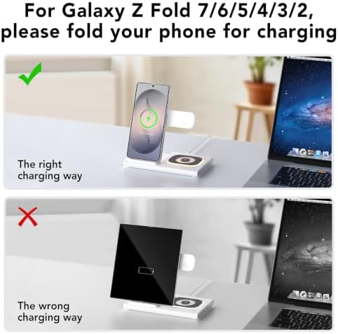 Wireless Charger for Samsung Charging Station, Foldable & Nightlight - Image 6