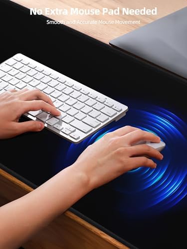 Mouse Pad 31.5x15.75 Inch with Calculator, 15W Magnetic Wireless Charging Desk Mat, XXL Desk Pad, Home Office Large Keyboard Pad with Ultra-Smooth Surface, Non-Slip Base (Black with 20W PD Charger) - Image 6