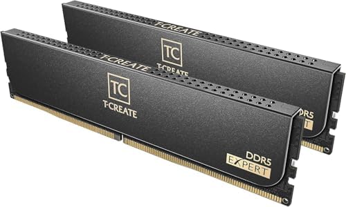 TEAMGROUP T-Create Expert Overclocking 10L CL28 DDR5 32GB Kit (2 x 16GB) 6000MHz (PC5-48000) Intel XMP 3.0 & AMD Expo Compatible Desktop Memory Module Ram Black - CTCED532G6000HC28ADC01 by TEAMGROUP