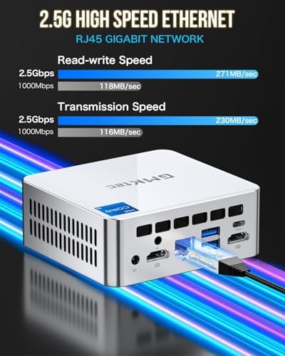 GMKtec M3 Mini PC Intel 12450H (Turbo 4.4 GHz) 16GB DDR4 1TB M.2 NVMe SSD - Image 4