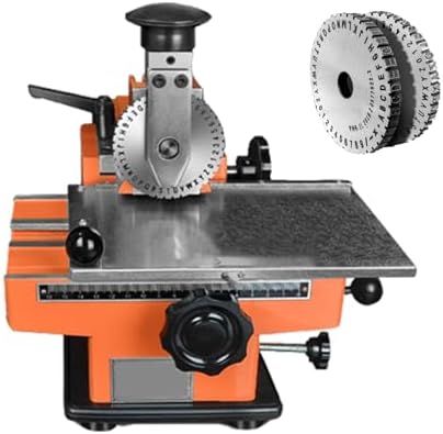 Manual Desktop Marking Machine for Metal Nameplate Stamping, Engraves Copper, Aluminum, Stainless Steel, PVC Cards, Semi-Automatic Tool for Sign and Label Making by Unknown