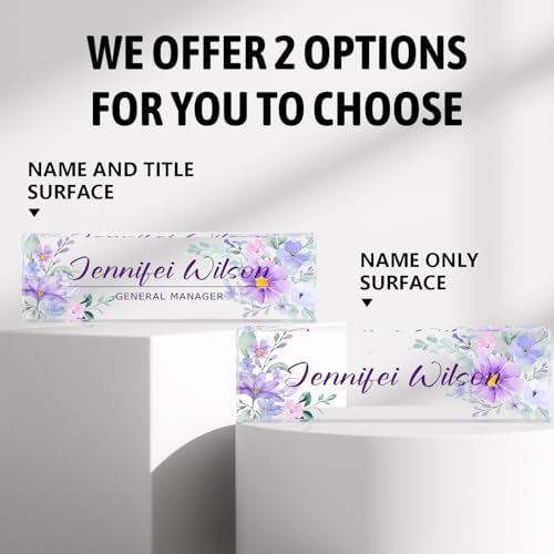 Personalized Office Name Plate - Purple (B) - Image 2