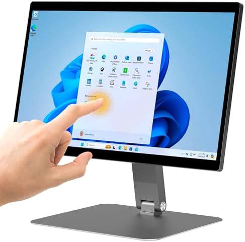 HIGOLEPC All-in-One 15.6" Desktop Computers, FHD 180°Adjustable Industrial Touchscreen Win 11 Pro Panel PC N5100 8GB RAM/128GB ROM, HDMI 2.0 WiFi 5 Bluetooth 5.0 for Office/Automation/Kiosk by HIGOLEPC