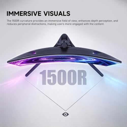 Gawfolk 32 Inch 4K UHD Curved PC Monitor, Ultra-Clear (3840×2160p) Screen - Image 3