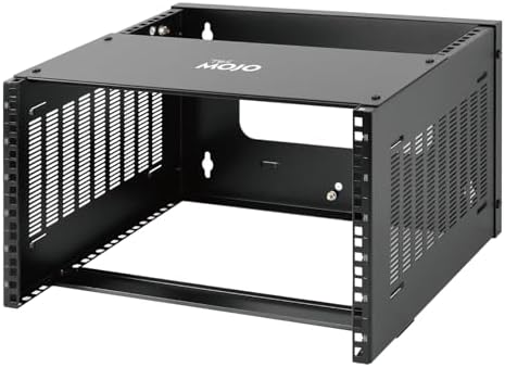 Tecmojo 6U Wall Mount Rack,6U Rack 13.9 inch Depth,132lbs(60kg) Weight Capacity,19" Network Rack for Shallow Server and IT Equipment, Network Switches,Patch Panel Bracket,Black by Tecmojo