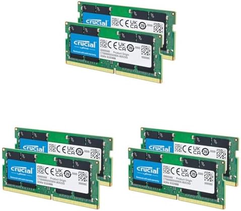 Crucial 32GB DDR4 RAM Kit (2x16GB), 3200MHz (PC4-25600) CL22 Laptop Memory, SODIMM 260-Pin, Downclockable to 2933/2666MHz, Compatible with 13th Gen Intel Core and AMD Ryzen 7000 - CT2K16G4SFRA32A by Crucial