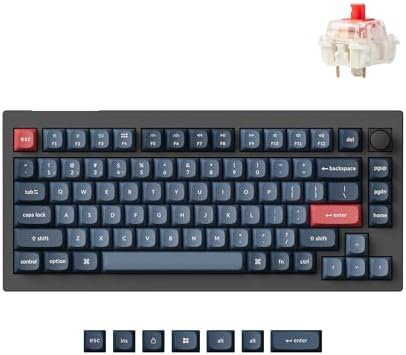 Keychron V1 Max QMK Wireless Mechanical Keyboard, 75% Layout Custom Knob by Keychron