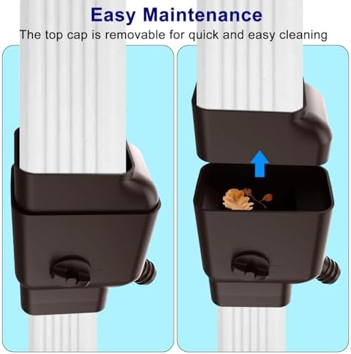 Prestantious Downspout Diverter with Adjustable Valve for Downspout,Brown - Image 6