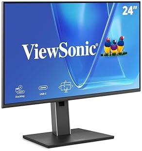 ViewSonic VG2458 24 Inch 1080p Docking Monitor, 100W USB C, RJ45, IPS by ViewSonicCorporation