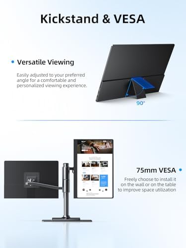 UPERFECT OLED Portable Monitor, 14" 3K 120Hz 0.1ms Portable Gaming Monitor - Image 7