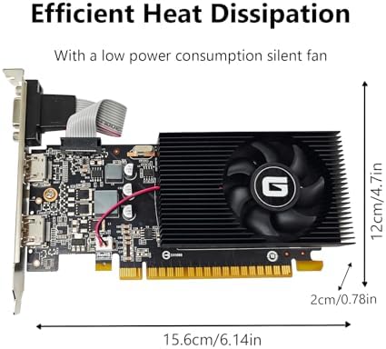 Glorto GeForce GT 730 2G Low Profile Graphics Card, 2X HDMI, VGA, DDR3, PCI Express 1.0 x16, Entry Level GPU for PC, SFF and HTPC - Image 3