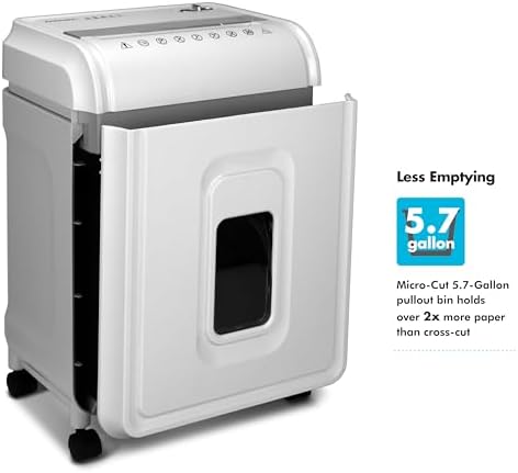 Aurora High-Security 12-Sheet Micro-Cut Paper/CD and Credit Card Shredder with 5.7 Gallon Pullout Basket / 60 Mins Running Time/Security Level P-4 - Image 2