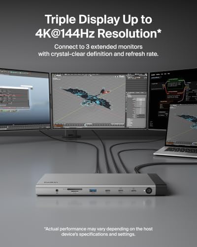Belkin 140W Thunderbolt™ 5 Dock, 14-in-1 Docking Station, 4K@144Hz Display - Image 5