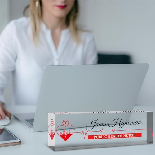 Desk Name Plate Personalized, Custom Name Plate for Desk, Acrylic Desktop Accessories, Office Gift & Decor for Women Men, Teacher Nurse Boss Employee Appreciation Gifts - Image 6