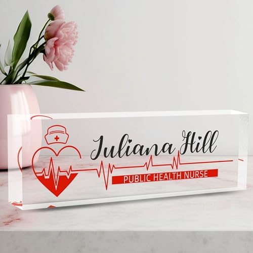 Personalized Name Plate for Desk, Nurse Office Decor for Women and Men, Employee Appreciation Gifts (Nurse Funds) by AeekdookWoodenPuzzles
