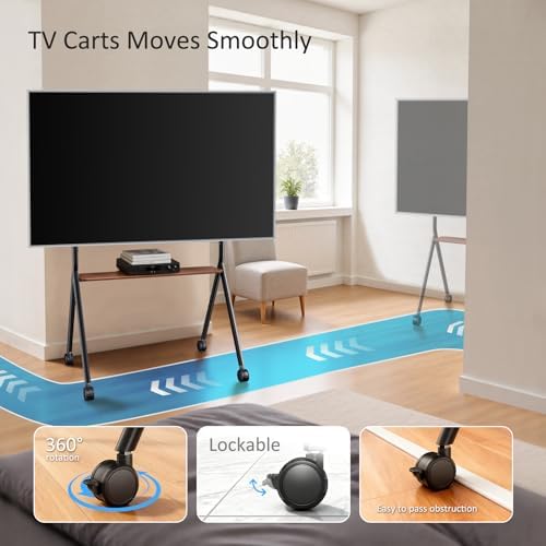 Smart Board Stand for 55-100 Inch Interactive Whiteboard, Holds Up to 265lbs, Height Adjustable Interactive Whiteboard Stand with Lockable Wheels for Office/Classroom/Home - Image 4