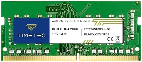 Timetec Premium 8GB DDR4 2666MHz (PC4-2666V) PC4-21300 SODIMM Laptop RAM – 260-Pin 1.2V CL19 Non-ECC Unbuffered Memory Module for Laptop, Notebook, Mini PC, All-in-One by Timetec