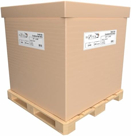 Wide Format Paper 30” x 500’ Rolls Bond Engineering 92 Bright 20lb - 45 Rolls per Pallet with 3” Core by BIZTEK