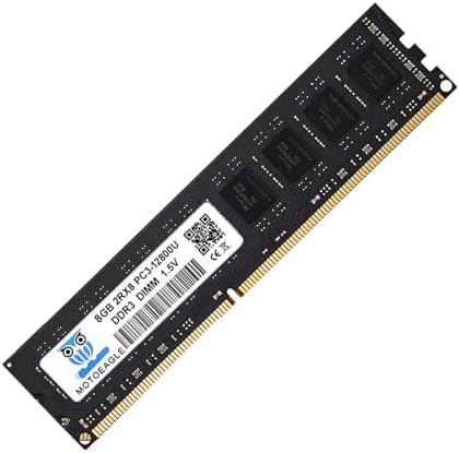 8GB DDR3 1600MHz PC3-12800U-11 Non ECC Unbuffered 1.5V 2Rx8 Dual Rank 240 Pin UDIMM Desktop Memory RAM Module Upgrade by motoeagle
