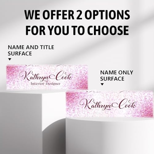 Name Plate for Desk-Personalized Name Plates for Desk-Name Plate Personalized for Office-Gifts for Teacher Boss Employee Appreciation Office Desk Decor (pink diamond), MYDZBJMT1009 - Image 2