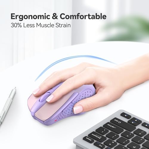 TECKNET Wireless Mouse, 2.4G Ergonomic Computer Mouse, 2600 DPI - Image 3