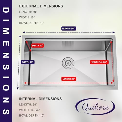 30 Inch Undermount Workstation Handmade Single Bowl Kitchen Sink - Image 7