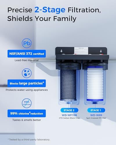 Waterdrop WHF21-BG 2-Stage Whole House Water Filter System, NSF/ANSI 372 - Image 3
