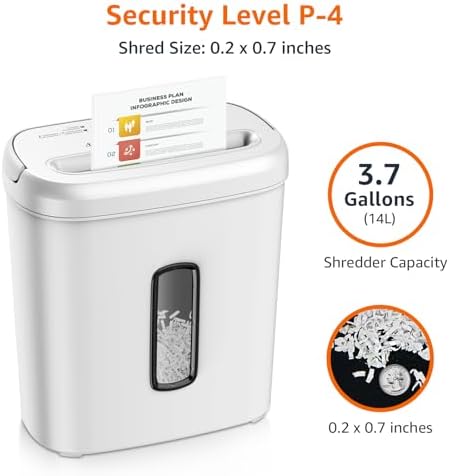 Amazon Basics 8-Sheet Cross Cut Paper and Credit Card Shredder for Security, Heavy Duty, White - Image 3