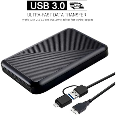Ultra Slim Portable External Hard Drive USB 3.0 HDD Storage for PC, Mac, Laptop, PS4, Xbox one (320GB) - Image 3
