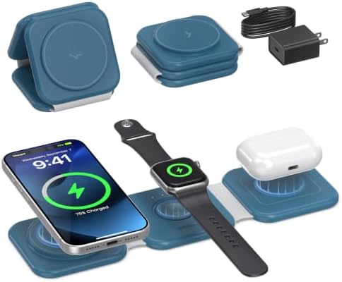 3 in 1 Foldable Travel Wireless Charger for Apple Multi Device by Unknown