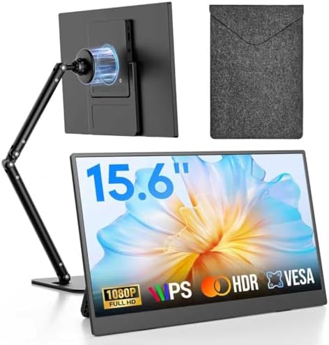 15.6" Portable Monitor with Stand FHD 1080P IPS Travel Monitor for Laptop by Unknown