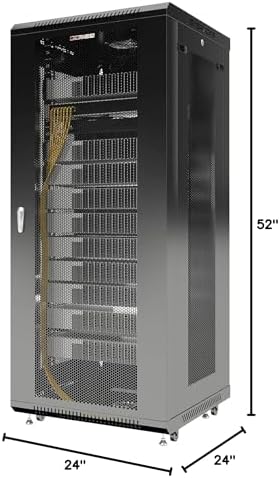 Sysracks 27U Server Rack Cabinet Enclosure | Locking Vented Doors | Network Equipment Rack for Data Centers, IT Rooms, Audio/Video Gear, and Home Offices | for Servers, Routers, Patch Panels - Image 7